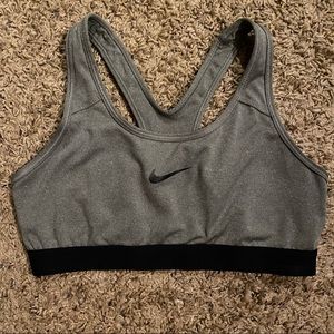 Grey Nike sports bra